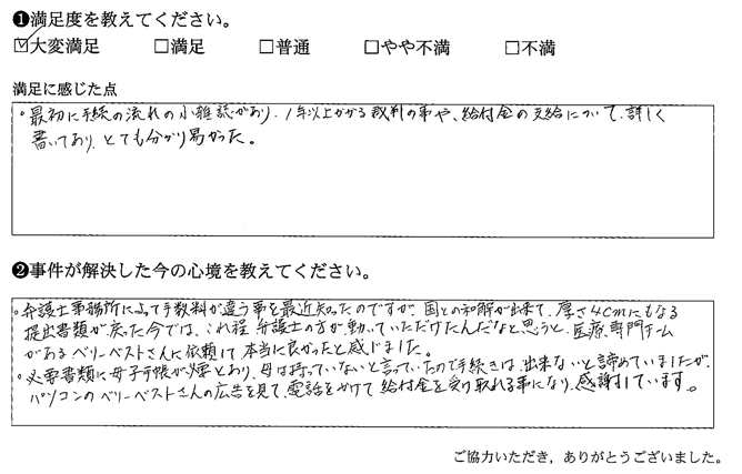 裁判の事や、給付金の支給について詳しく書いてあり、とても分かり易かった